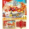 ZHEGAO QL0955 0955 non  MÚA RỒNG bộ đồ chơi xếp lắp ráp ghép mô hình Seasonal HEPPY NEW YEAR Mùa Lễ Hội 441 khối