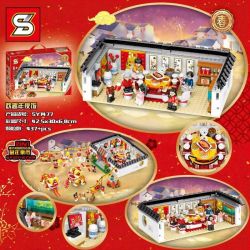 SHENG YUAN SY SY1477 1477 non  BỮA TỐI ĐÊM GIAO THỪA VUI VẺ bộ đồ chơi xếp lắp ráp ghép mô hình Creator Sáng Tạo 437 khối