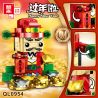 ZHEGAO QL0954 0954 non  THẦN TÀI bộ đồ chơi xếp lắp ráp ghép mô hình Brickheadz HEPPY NEW YEAR Nhân Vật Đầu To 220 khối