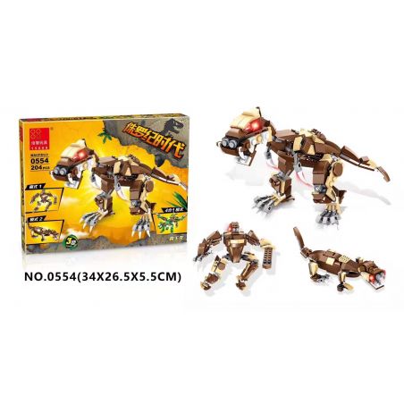 PEIZHI 0554 0555 0556 0557 non  KẾT HỢP RỒNG CHIẾN 4 TỔ TYRANNOSAURUS TRICERATOPS PTERODACTYL PLESIOSAURUS bộ đồ chơi xếp lắp ráp ghép mô hình Mechanical Dinosaur Người Máy Khủng Long 840 khối