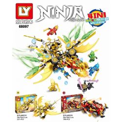 LY 68097 non  4 KẾT HỢP RỒNG VÀNG MA THUẬT bộ đồ chơi xếp lắp ráp ghép mô hình The  Ninjago Movie NINJA MASTER Ninja Lốc Xoáy 833 khối
