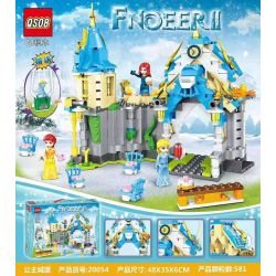 QS08 20054 non  LÂU ĐÀI CÔNG CHÚA bộ đồ chơi xếp lắp ráp ghép mô hình Frozen FNOEER II Nữ Hoàng Băng Giá 581 khối