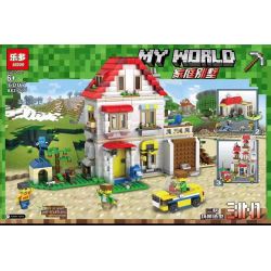 SX 1042 non  BIỆT THỰ GIA ĐÌNH bộ đồ chơi xếp lắp ráp ghép mô hình Minecraft MY WORLD Game Xây Dựng 692 khối