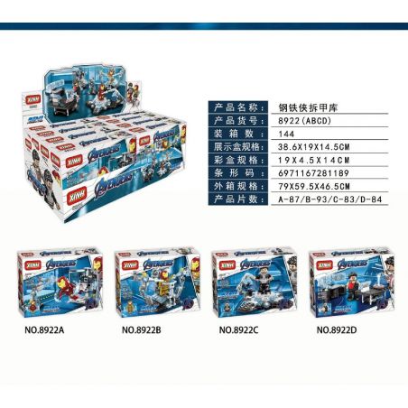 XINH 8922 non  THƯ VIỆN PHÁ HỦY NGƯỜI SẮT bộ đồ chơi xếp lắp ráp ghép mô hình Super Heroes AVENGERS Siêu Nhân Anh Hùng 347 khối
