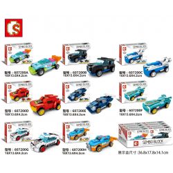 SEMBO 607200 non  HOT WHEELS RACING 8 MÔ HÌNH bộ đồ chơi xếp lắp ráp ghép mô hình Speed Champions Racing Cars Đua Xe Công Thức 613 khối