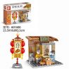 SEMBO 601600 601601 601602 601603 non  4 LOẠI VỊT QUAY BẮC KINH QUÁN RƯỢU PENGLAI LÀNG BÁNH THƠM BÒ CẠP CỪU bộ đồ chơi xếp lắp ráp ghép mô hình Chinatown Khu Phố Tàu 683 khối