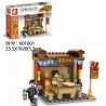 SEMBO 601600 601601 601602 601603 non  4 LOẠI VỊT QUAY BẮC KINH QUÁN RƯỢU PENGLAI LÀNG BÁNH THƠM BÒ CẠP CỪU bộ đồ chơi xếp lắp ráp ghép mô hình Chinatown Khu Phố Tàu 683 khối