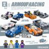 ZHEGAO QL0714 0714 QL0715 0715 QL0716 0716 QL0717 0717 non  4 MÔ HÌNH bộ đồ chơi xếp lắp ráp ghép mô hình Armour Racing Đua Xe Vũ Trang 619 khối