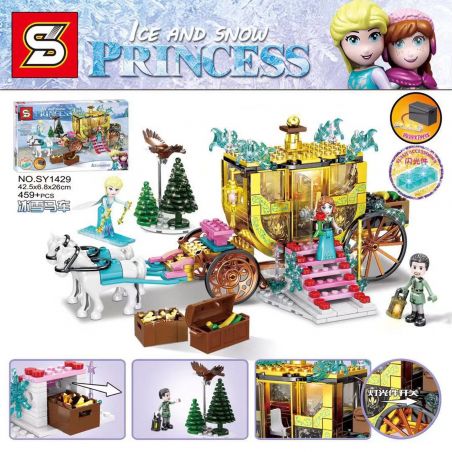 SHENG YUAN SY SY1429 1429 non  VẬN CHUYỂN BĂNG bộ đồ chơi xếp lắp ráp ghép mô hình Frozen ICE AND SNOW PRINCESS Nữ Hoàng Băng Giá 459 khối