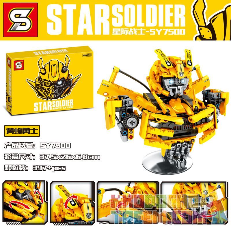 SHENG YUAN SY SY7500 7500 non  CHIẾN BINH NGANG BUST. bộ đồ chơi xếp lắp ráp ghép mô hình Star Wars STAR SOLDIER Chiến Tranh Giữa Các Vì Sao 397 khối