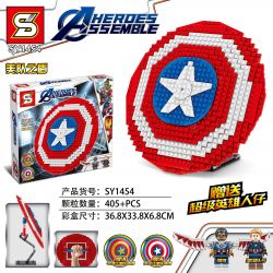 SHENG YUAN SY SY1454 1454 non  ĐỘI SHIELD. bộ đồ chơi xếp lắp ráp ghép mô hình Marvel Super Heroes HEROES ASSEMBLE Siêu Anh Hùng Marvel 405 khối