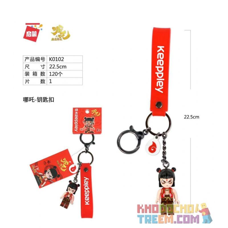Enlighten K0102 0102 Qman K0102 0102 non  MÓC CHÌA KHÓA NEZHA bộ đồ chơi xếp lắp ráp ghép mô hình KEEPLEY Natra