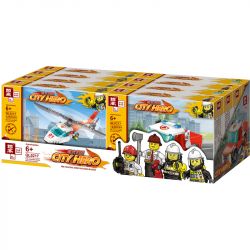 ZHEGAO QL0217 0217 non  CỨU HỎA QUÁN CÀ PHÊ 4 KIỂU bộ đồ chơi xếp lắp ráp ghép mô hình City Hero Anh Hùng Trong Thành Phố 479 khối