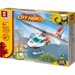 ZHEGAO QL0217 0217 non  CỨU HỎA QUÁN CÀ PHÊ 4 KIỂU bộ đồ chơi xếp lắp ráp ghép mô hình City Hero Anh Hùng Trong Thành Phố 479 khối