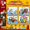 ZHEGAO QL0217 0217 non  CỨU HỎA QUÁN CÀ PHÊ 4 KIỂU bộ đồ chơi xếp lắp ráp ghép mô hình City Hero Anh Hùng Trong Thành Phố 479 khối