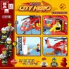 ZHEGAO QL0218 0218 non  TRỰC THĂNG CỨU HỘ HỎA bộ đồ chơi xếp lắp ráp ghép mô hình City Hero Anh Hùng Trong Thành Phố 252 khối