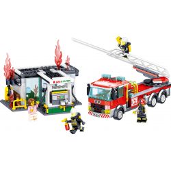 ZHEGAO QL0220 0220 non  CẢNH SÁT PHÒNG CHÁY VÀ CHỮA bộ đồ chơi xếp lắp ráp ghép mô hình City Hero Anh Hùng Trong Thành Phố 463 khối