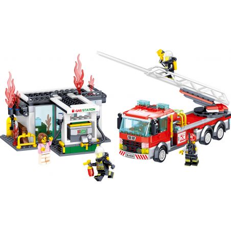 ZHEGAO QL0220 0220 non  CẢNH SÁT PHÒNG CHÁY VÀ CHỮA bộ đồ chơi xếp lắp ráp ghép mô hình City Hero Anh Hùng Trong Thành Phố 463 khối