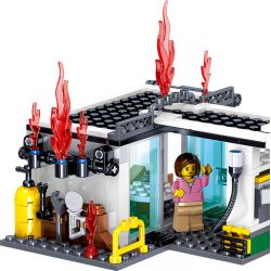 ZHEGAO QL0220 0220 non  CẢNH SÁT PHÒNG CHÁY VÀ CHỮA bộ đồ chơi xếp lắp ráp ghép mô hình City Hero Anh Hùng Trong Thành Phố 463 khối