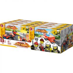 ZHEGAO QL0216 0216 non  MÁY KHOAN PHÒNG CHÁY CHỮA 4 MẪU bộ đồ chơi xếp lắp ráp ghép mô hình City Hero Anh Hùng Trong Thành Phố 335 khối