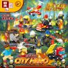 ZHEGAO QL0215 0215 non  8 NGƯỜI TIÊN PHONG LỬA bộ đồ chơi xếp lắp ráp ghép mô hình City Hero Anh Hùng Trong Thành Phố