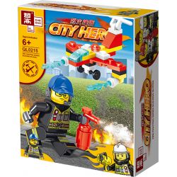 ZHEGAO QL0215 0215 non  8 NGƯỜI TIÊN PHONG LỬA bộ đồ chơi xếp lắp ráp ghép mô hình City Hero Anh Hùng Trong Thành Phố