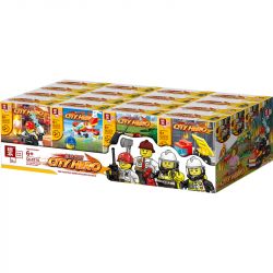 ZHEGAO QL0215 0215 non  8 NGƯỜI TIÊN PHONG LỬA bộ đồ chơi xếp lắp ráp ghép mô hình City Hero Anh Hùng Trong Thành Phố