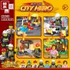 ZHEGAO QL0215 0215 non  8 NGƯỜI TIÊN PHONG LỬA bộ đồ chơi xếp lắp ráp ghép mô hình City Hero Anh Hùng Trong Thành Phố