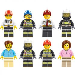 ZHEGAO QL0215 0215 non  8 NGƯỜI TIÊN PHONG LỬA bộ đồ chơi xếp lắp ráp ghép mô hình City Hero Anh Hùng Trong Thành Phố