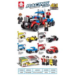LEYI 31007A 31007B 31007C 31007D non  4 SỰ KẾT HỢP CỦA SIÊU XE ĐỊA HÌNH bộ đồ chơi xếp lắp ráp ghép mô hình Racing Cuộc Đua 333 khối