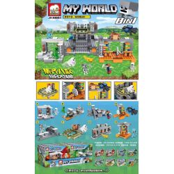 ELEPHANT JX30084 30084 non  MY WORLD SCENE 8 KẾT HỢP bộ đồ chơi xếp lắp ráp ghép mô hình Minecraft Game Xây Dựng