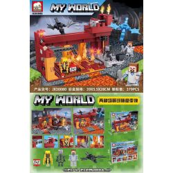 ELEPHANT JX30080 30080 non  THẾ GIỚI CỦA TÔI bộ đồ chơi xếp lắp ráp ghép mô hình Minecraft MY WORLD Game Xây Dựng 379 khối