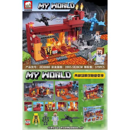 ELEPHANT JX30080 30080 non  THẾ GIỚI CỦA TÔI bộ đồ chơi xếp lắp ráp ghép mô hình Minecraft MY WORLD Game Xây Dựng 379 khối