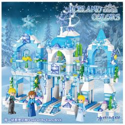 ZHEGAO QL2217 2217 non  VƯƠNG QUỐC BĂNG VÀ TUYẾT bộ đồ chơi xếp lắp ráp ghép mô hình Frozen ICELAND COLORS Nữ Hoàng Băng Giá 463 khối