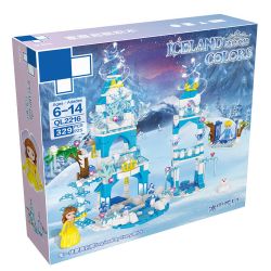 ZHEGAO QL2217 2217 non  VƯƠNG QUỐC BĂNG VÀ TUYẾT bộ đồ chơi xếp lắp ráp ghép mô hình Frozen ICELAND COLORS Nữ Hoàng Băng Giá 463 khối