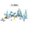 ZHEGAO QL2217 2217 non  VƯƠNG QUỐC BĂNG VÀ TUYẾT bộ đồ chơi xếp lắp ráp ghép mô hình Frozen ICELAND COLORS Nữ Hoàng Băng Giá 463 khối