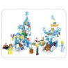 ZHEGAO QL2217 2217 non  VƯƠNG QUỐC BĂNG VÀ TUYẾT bộ đồ chơi xếp lắp ráp ghép mô hình Frozen ICELAND COLORS Nữ Hoàng Băng Giá 463 khối