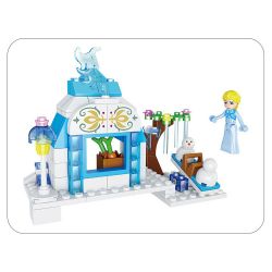 ZHEGAO QL2217 2217 non  VƯƠNG QUỐC BĂNG VÀ TUYẾT bộ đồ chơi xếp lắp ráp ghép mô hình Frozen ICELAND COLORS Nữ Hoàng Băng Giá 463 khối