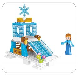 ZHEGAO QL2217 2217 non  VƯƠNG QUỐC BĂNG VÀ TUYẾT bộ đồ chơi xếp lắp ráp ghép mô hình Frozen ICELAND COLORS Nữ Hoàng Băng Giá 463 khối
