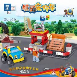 ZHEGAO QL1626 1626 QL1627 1627 QL1628 1628 QL1629 1629 QL1630 1630 non  MẠCH BỐN TRONG MỘT bộ đồ chơi xếp lắp ráp ghép mô hình Smart Pet Car Xe Thú Cưng Thông Minh 212 khối