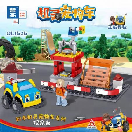 ZHEGAO QL1626 1626 QL1627 1627 QL1628 1628 QL1629 1629 QL1630 1630 non  MẠCH BỐN TRONG MỘT bộ đồ chơi xếp lắp ráp ghép mô hình Smart Pet Car Xe Thú Cưng Thông Minh 212 khối