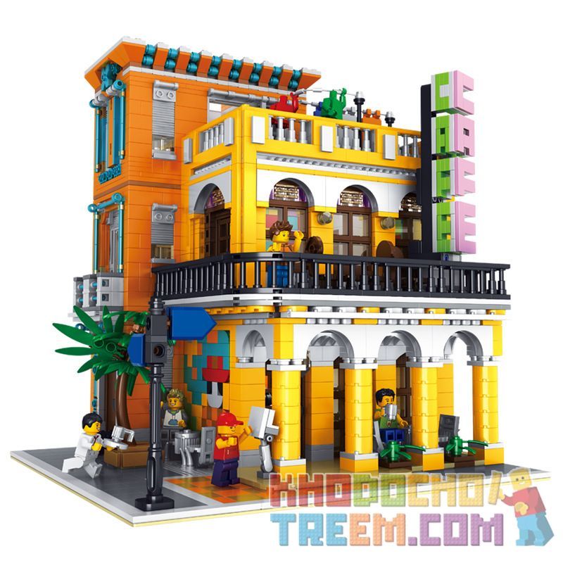 URGE 10184 SHENZHEN RAEL ENTERTAINMENT 10002 ZHEGAO DZ6020 6020 non  HAVANA CAFE. bộ đồ chơi xếp lắp ráp ghép mô hình Creator CAFE HAVANA SHINING Sáng Tạo 3158 khối