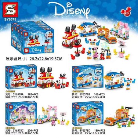 SHENG YUAN SY SY6578A 6578A SY6578B 6578B SY6578C 6578C SY6578D 6578D 5211 5212 5213 5214 non  DISNEY NỔI bộ đồ chơi xếp lắp ráp ghép mô hình Disney Princess Công Chúa 745 khối