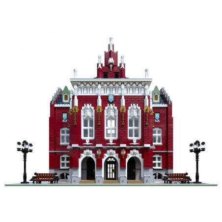 JIESTAR 89123 SHENZHEN RAEL ENTERTAINMENT 10008 non  TRƯỜNG ĐẠI HỌC bộ đồ chơi xếp lắp ráp ghép mô hình Creator THE UNIVERSITY Sáng Tạo 6146 khối