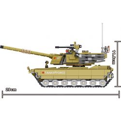 ZHEGAO QL0130 0130 non  XE TĂNG CHIẾN ĐẤU CHỦ LỰC KIỂU 96A CỦA TRUNG QUỐC bộ đồ chơi xếp lắp ráp ghép mô hình Military Army TANKSFORCE Quân Sự Bộ Đội 1065 khối