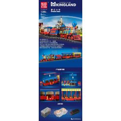 MouldKing 12004 Mould King 12004 non  CHUYẾN TÀU MƠ ƯỚC bộ đồ chơi xếp lắp ráp ghép mô hình Disney Princess MKINGLAND DREAM TRAIN Công Chúa 1502 khối