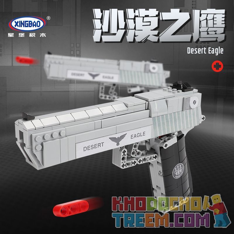 XINGBAO XB-24004 24004 XB24004 non  SÚNG LỤC ĐẠI BÀNG SA MẠC bộ đồ chơi xếp lắp ráp ghép mô hình Pubg Battlegrounds BATTLEFIELD FIREWIRE Bắn Súng 528 khối