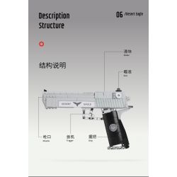 XINGBAO XB-24004 24004 XB24004 non  SÚNG LỤC ĐẠI BÀNG SA MẠC bộ đồ chơi xếp lắp ráp ghép mô hình Pubg Battlegrounds BATTLEFIELD FIREWIRE Bắn Súng 528 khối