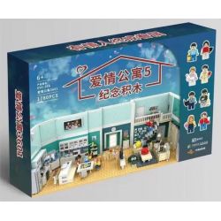 DR.LUCK 096-26A non  KHU TƯỞNG NIỆM LOVE APARTMENT 5 bộ đồ chơi xếp lắp ráp ghép mô hình City 爱情公寓3601 Thành Phố 1780 khối