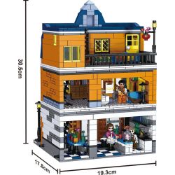 ZHEGAO QL0935 0935 non  ĐỒI NÚI bộ đồ chơi xếp lắp ráp ghép mô hình Creator HILL TAVERN Sáng Tạo 1367 khối